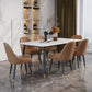 Industrial Kitchen Dinner Table Rectangle Stone 4 Legs Dining Table Clearhalo 'Dining Tables & Seating' 'Dining Tables' 'dining_table' 'furn' 'furn_dining_table' 'Furniture' 'Kitchen & Dining Furniture' 1200x1200_8cc99cae-23be-49f5-ba50-dfcf7649fb49