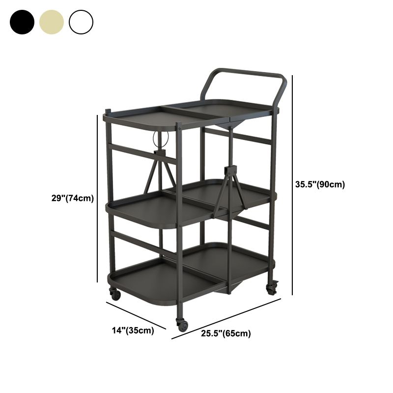 Modern 35.43"H Rolling Prep Table Rectangular Metal Prep Table for Home Use