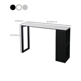 Tavolo da pranzo in metallo di rettangolo di pietra sinterizzata con scaffali di conservazione