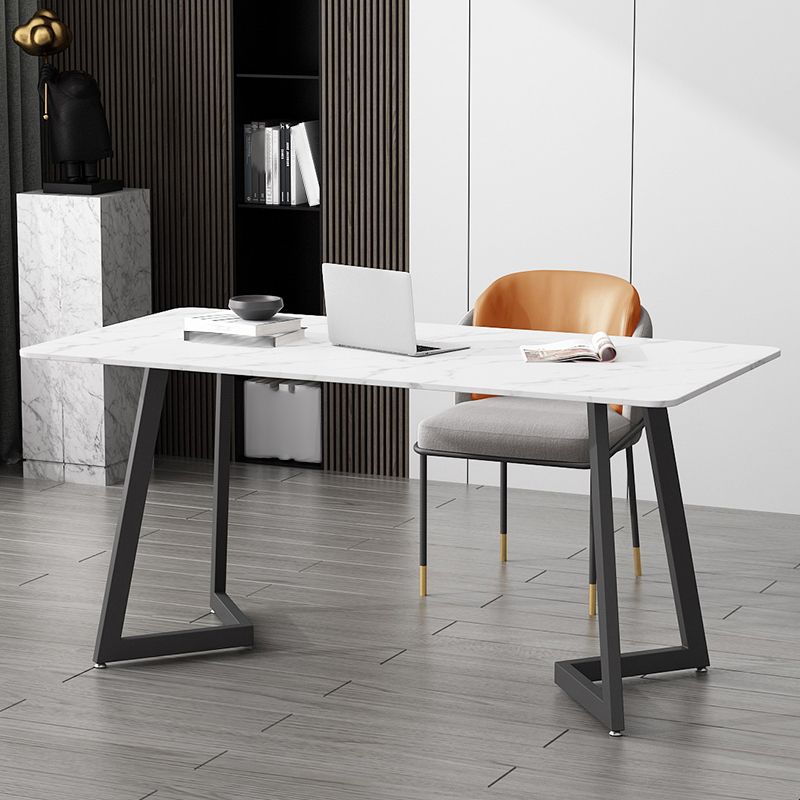 Glam 1/2 Pieces Dining Set Rectangle Stone Dining Table for Dining Room Clearhalo 'Dining Room Sets' 'Dining Tables & Seating' 'dining_room_set' 'furn' 'furn_dining_room_set' 'Furniture' 'furniture_dining_room_set' 'Kitchen & Dining Furniture' 1200x1200_8cce959d-c13a-484e-a6ba-33e9d2951aeb