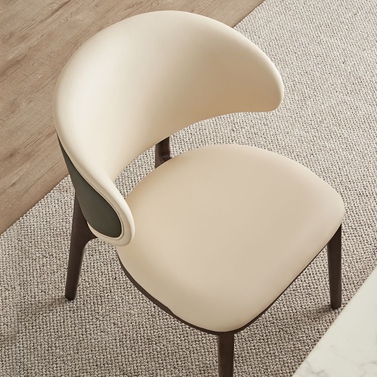 Open Back Solid Wood and Upholstered Contemporary Dining Chairs Clearhalo 'Dining Chairs' 'Dining Tables & Seating' 'dining_chair' 'furn' 'furn_dining_chair' 'Furniture' 'Kitchen & Dining Furniture' 1200x1200_8cd0728a-e114-4ddc-bd1f-12e34e31a963