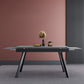 Rectangle Industrial Dining Table Extendable Sintered Stone Table with 4 Black Legs Clearhalo ' dining_table' 'Dining Tables & Seating' 'Dining Tables' 'furn' 'furn_dining_table' 'Furniture' 'furniture_dining_table' 'Kitchen & Dining Furniture' 'kitchen&dining_furn' 'kitchen' 'kitchen_dining_table' 1200x1200_8cd12193-c4be-401e-a837-d8b2766d791e