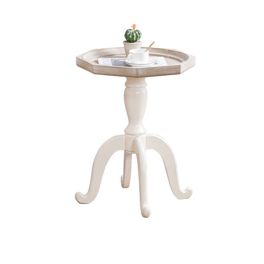 Mesa lateral rústica Madera maciza 4 Piernas Casa de estar desgastada Mesa al final