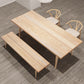 Modern Solid Wood Dining Room Collection Rectangle Tripod Dining Table in Natural Clearhalo 'Dining Tables & Seating' 'Dining Tables' 'dining_table' 'furn' 'furn_dining_table' 'Furniture' 'furniture_dining_table' 'Kitchen & Dining Furniture' 'kitchen' 'kitchen_dining_table' 1200x1200_8cd3c260-c0ab-41d6-9eee-a951e7f26d24