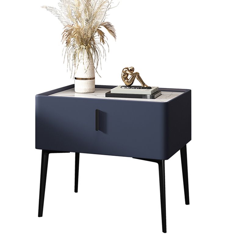 Modern houten nachtkastje met lade 19,6 "Tall Solid Color Nightstand