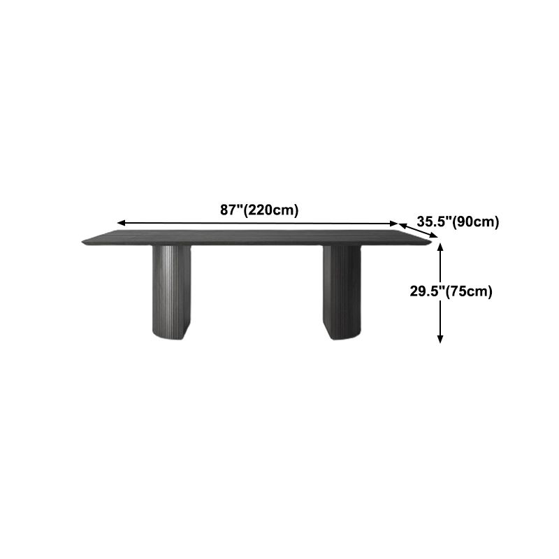 Industrial Solid Wood Dining Table Rectangle Table with Double Pedestal Clearhalo ' dining_table' 'Dining Tables & Seating' 'Dining Tables' 'furn' 'furn_dining_table' 'Furniture' 'furniture_dining_table' 'Kitchen & Dining Furniture' 'kitchen&dining_furn' 'kitchen' 'kitchen_dining_table' 1200x1200_8cd547a3-5b71-4735-8e69-56d1e0f85170