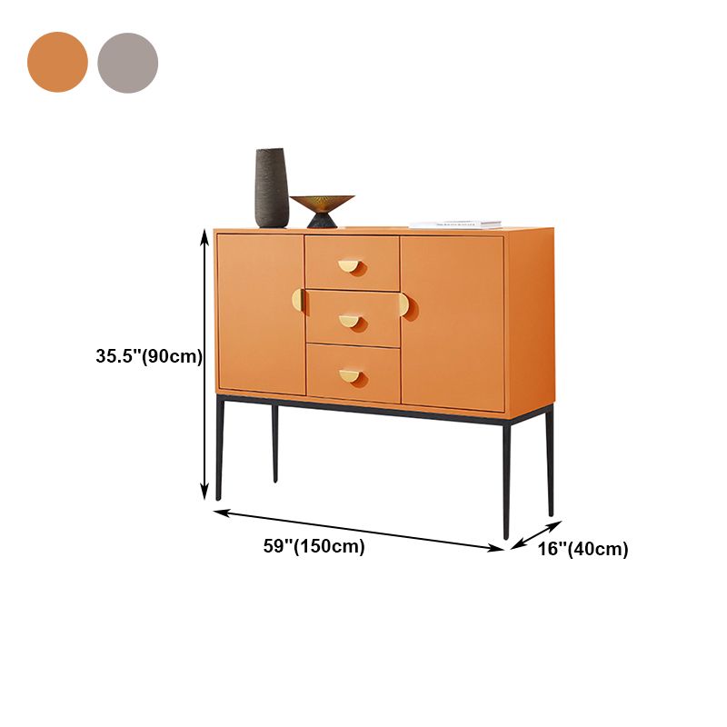 3-Drawer Engineered Wood Sideboard Glam Cabinets Credenza for Living Room Clearhalo 'buffet_sideboard' 'Buffets & Sideboards' 'furn' 'furn_buffet_sideboard' 'Furniture' 'furniture_buffet_sideboard' 'Kitchen & Dining Furniture' 1200x1200_8cd5af02-a6f9-45f3-abaa-84d56f75d1d9