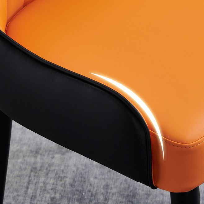 Glam Style Wood Chair Faux Leather Parsons Side Chair for Dining Room 20.8"x21.6"x35.4" Clearhalo 'Dining Chairs' 'Dining Tables & Seating' 'dining_chair' 'furn' 'furn_dining_chair' 'Furniture' 'furniture_dining_chair' 'Kitchen & Dining Furniture' 1200x1200_8cd61807-5d74-473c-b27a-68dfc5c1a2a0