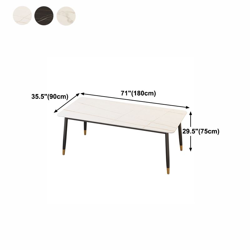 Modern Matte Finish Faux Marble Table Rectangle 4 Legs Dining Table Clearhalo ' dining_table' 'Dining Tables & Seating' 'Dining Tables' 'furn' 'furn_dining_table' 'Furniture' 'furniture_dining_table' 'Kitchen & Dining Furniture' 'kitchen&dining_furn' 'kitchen' 'kitchen_dining_table' 1200x1200_8cd6bbd2-e62b-4b8f-ad6e-a6fc27cda9e3