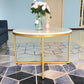 Modern Round Slate Coffee Table Cross Legs Cocktail Table in Gold Clearhalo 'Coffee & Accent Tables' 'Coffee Tables' 'coffee_tables' 'furn' 'furn_coffee_tables' 'Furniture' 'Living Room Furniture' 1200x1200_8cd784f6-f279-44cf-9b29-347a56e22f09
