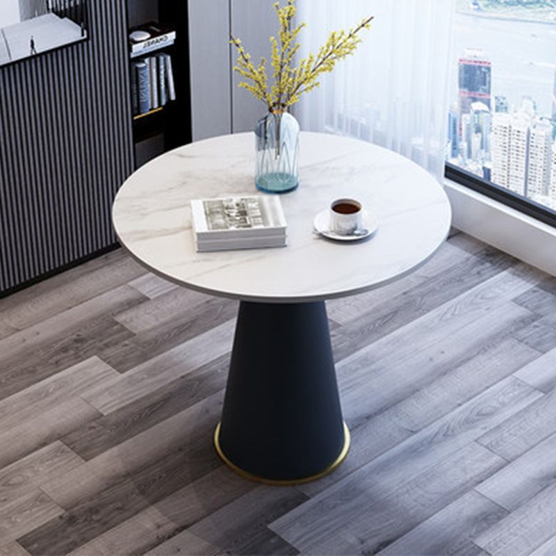 Modern Style Single Leg Base Solid Color Round Top Slate Coffee Table Clearhalo 'Coffee & Accent Tables' 'Coffee Tables' 'coffee_tables' 'furn' 'furn_coffee_tables' 'Furniture' 'furniture_coffee_tables' 'Living Room Furniture' 1200x1200_8cd89d7f-d54a-4dd9-b35f-cf47e8bda94e