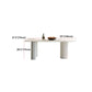 Metal Contemporary Free Form Dining Table Sintered Stone Table with 3 Legs Clearhalo 'Dining Tables & Seating' 'Dining Tables' 'dining_table' 'furn' 'furn_dining_table' 'Furniture' 'furniture_dining_table' 'Kitchen & Dining Furniture' 'kitchen' 'kitchen_dining_table' 1200x1200_8cd8f116-c742-4adf-99df-319ce7c42db2