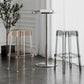 30" Height Backrest Armless Counter Stool Industrial Plastic Bistro Bar Chair with 4 Legs