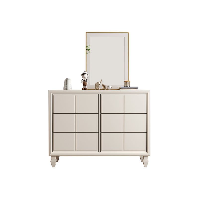 Commode coffre de rangement moderne commode en bois massif avec 3/6 tiroirs