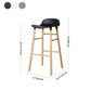 Modern Counter Bar Stool Armless Plastic Indoor Bar Stool with Footrest and Wood Base Clearhalo 'Bar Furniture' 'Bar Stools' 'bar_stools' 'furn' 'furn_bar_stools' 'furniture_bar_stools' 'Kitchen & Dining Furniture' 'kitchen&dining_furn' 'kitchen' 'kitchen_furn' Furniture' 1200x1200_8cdca26b-65f0-45e6-b243-9f903bd744d2