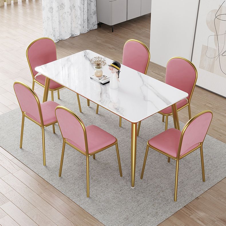Nordic 1/4/5/7 Pieces Dining Set Rectangle Stone Dining Table for Kitchen Dining Room Clearhalo 'Dining Room Sets' 'Dining Tables & Seating' 'dining_room_set' 'furn' 'furn_dining_room_set' 'Furniture' 'Kitchen & Dining Furniture' 1200x1200_8cde66d5-fd75-44a7-bdc8-f08edb0dc681