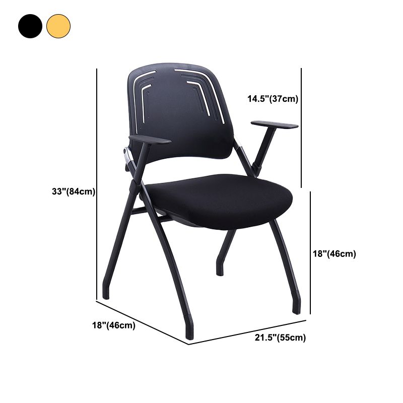 Silla de escritorio moderna tapizada de plástico, silla de oficina en casa con parte trasera media