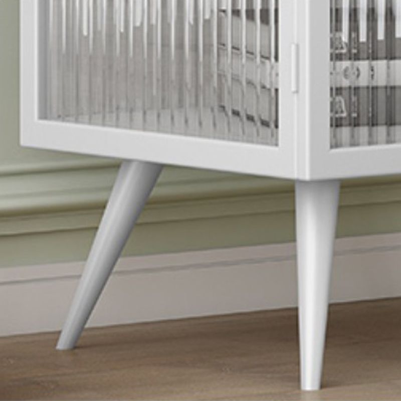 Massicello di ferro e vetro Cambia da letto contemporaneo a 1 porta gambe incluse