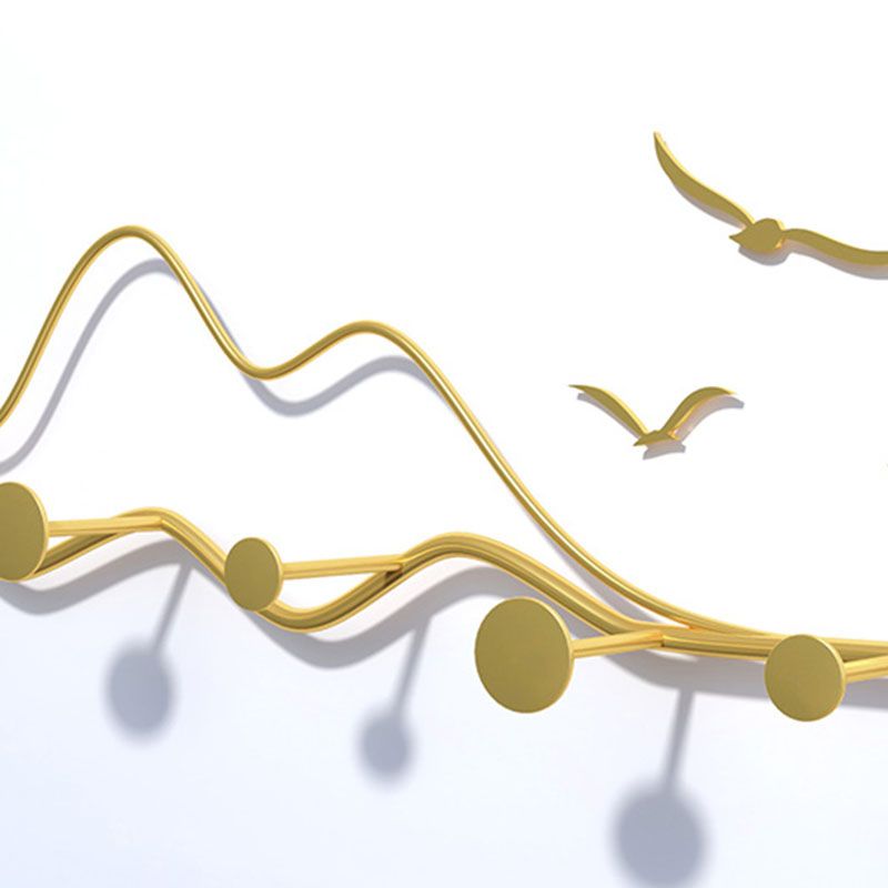 Ganci per ganci a parete a parete con planimetro metallico contemporaneo per la sala