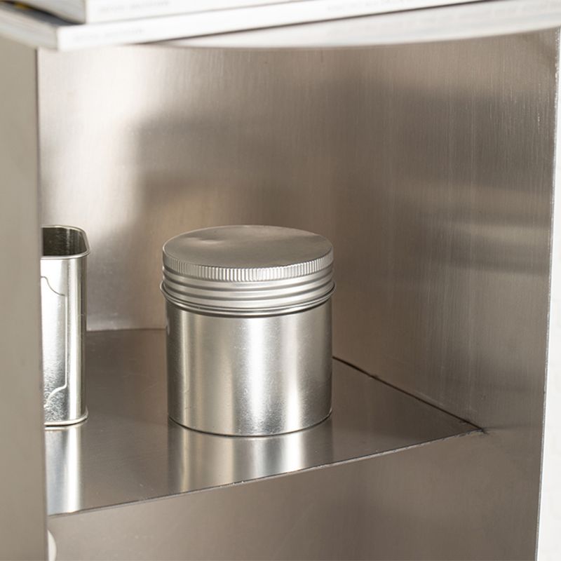 Contemporary Sofa Side Accent Table Metal with Storage Living Room Abstract Clearhalo 'Coffee & Accent Tables' 'End & Side Tables' 'end_side_tables' 'furn' 'furn_end_side_tables' 'Furniture' 'Living Room Furniture' 1200x1200_8ce141db-a137-4010-beb3-4bfca4e734e9