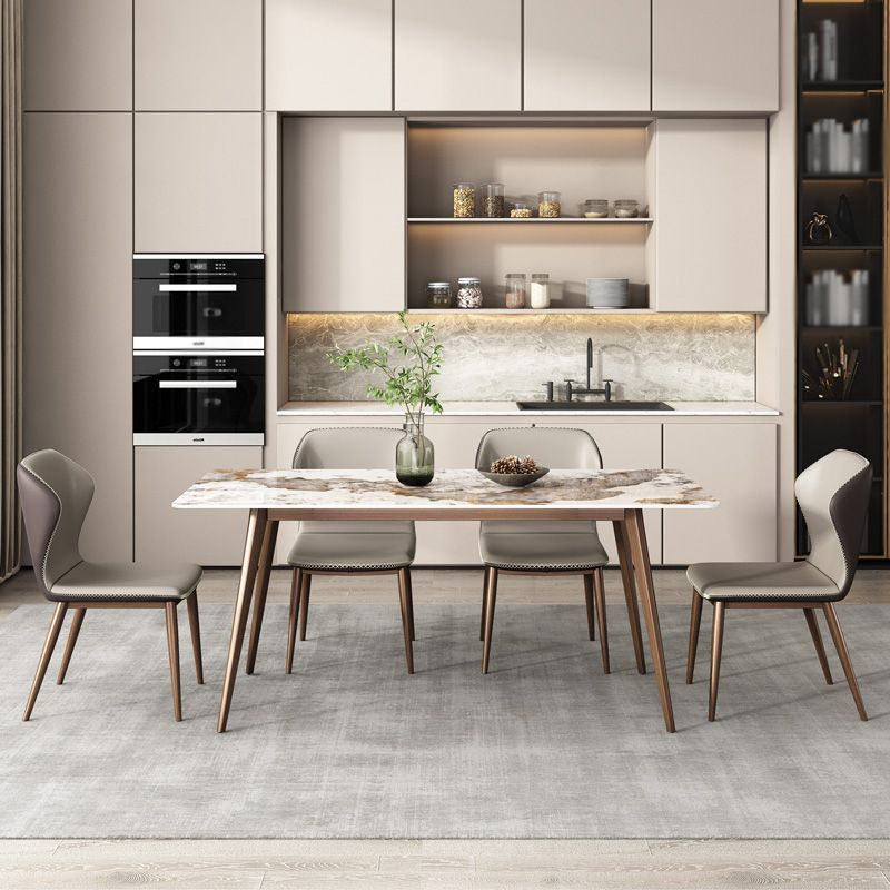 Rectangle Sintered Stone Dining Table Modern Style Dining Room Table Clearhalo 'Dining Tables & Seating' 'Dining Tables' 'dining_table' 'furn' 'furn_dining_table' 'Furniture' 'Kitchen & Dining Furniture' 1200x1200_8ce14b87-ea6b-4535-a682-e6176782889b