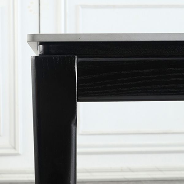 Rectangle 4 Legs Modern Dining Table Grey Tone Fixed Table of Sintered Stone Clearhalo 'Dining Tables & Seating' 'Dining Tables' 'dining_table' 'furn' 'furn_dining_table' 'Furniture' 'furniture_dining_table' 'Kitchen & Dining Furniture' 'kitchen' 'kitchen_dining_table' 1200x1200_8ce32b00-5fb9-46a2-8dc5-e423b8357916