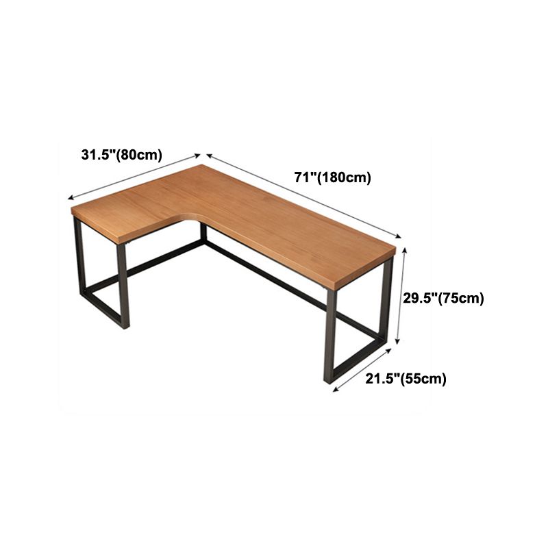 L-Shaped Modern Study Table Fixed Writing Table of Pinewood Solid Wood without Cabinet Clearhalo 'Furniture' 'furniture_office_desk' 'Office Desks' 'Office Furniture' 'office_desk' 1200x1200_8ce36e12-d3f9-4e06-a15e-3cfcf565e915
