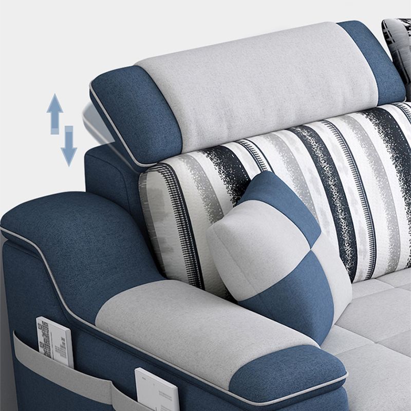 Casual Pillow Top Arm Sectionals 82.68"D x 57.09"W x 35.43"H Cushions Sofa with Storage Clearhalo 'furn' 'furn_sectionals' 'Furniture' 'furniture_sectionals' 'Living Room Furniture' 'Sectionals' 1200x1200_8ce3726e-9339-4c4f-a29d-aa84936a38d5