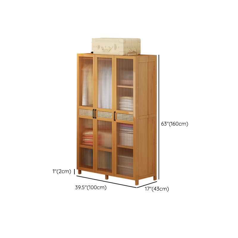 Modern Style Wardrobe Cabinet Wood Clothes Rail Wardrobe Armoire with Legs Clearhalo 'Armoires & Wardrobes' 'armoires_wardrobes' 'Bedroom Furniture' 'furn' 'furn_armoires_wardrobes' 'Furniture' 1200x1200_8ce45ae2-718e-4dd1-b732-49aba03eb87e