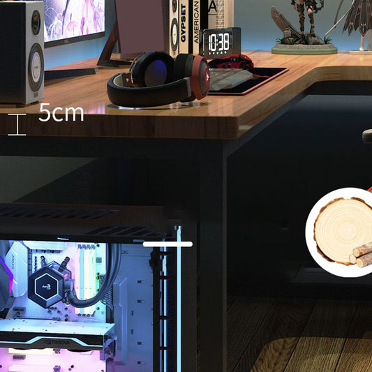 29.25-inch Hoogte Modern Writing Desk L-Shape Solid Wood Office Desk