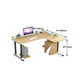 L-vormige moderne stijl Office Desk Metal en Wood Writing Desk voor woonkamer