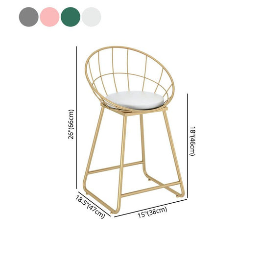 Armless Open Back Dining Chair Nordic Style Metal Dining Room Chair for Home Use Clearhalo 'Dining Chairs' 'Dining Tables & Seating' 'dining_chair' 'furn' 'furn_dining_chair' 'Furniture' 'Kitchen & Dining Furniture' 1200x1200_8ce7113f-9f73-48bb-be9a-89c14a3ebec2