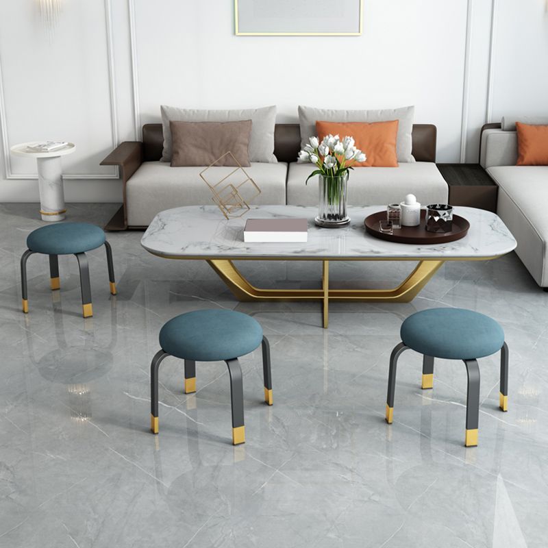 Fabric Round Water Resistant Ottoman Modern Solid Color Metal Frame Ottoman Clearhalo 'furn' 'furn_ottomans_poufs' 'Furniture' 'Living Room Furniture' 'Ottomans & Poufs' 'ottomans_poufs' 1200x1200_8ce98186-61fb-4952-8595-deea09f4e468