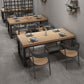 Industrial Style Solid Wood Dining Set with Traditional Height Table and Trestle Base Clearhalo 'Dining Room Sets' 'Dining Tables & Seating' 'dining_room_set' 'furn' 'furn_dining_room_set' 'Furniture' 'furniture_dining_room_set' 'Kitchen & Dining Furniture' 'kitchen&dining_furn' 'kitchen' 1200x1200_8cea9bd4-0562-4d63-91cf-897d41c0f3a1