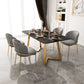 Rectangular Dining Table Set 1/2/5/7 Pieces Metal Dinette Set for Kitchen Clearhalo 'Dining Room Sets' 'Dining Tables & Seating' 'dining_room_set' 'furn' 'furn_dining_room_set' 'Furniture' 'Kitchen & Dining Furniture' 1200x1200_8ceb16f3-41a3-40de-b2c0-49eab99b3d3c
