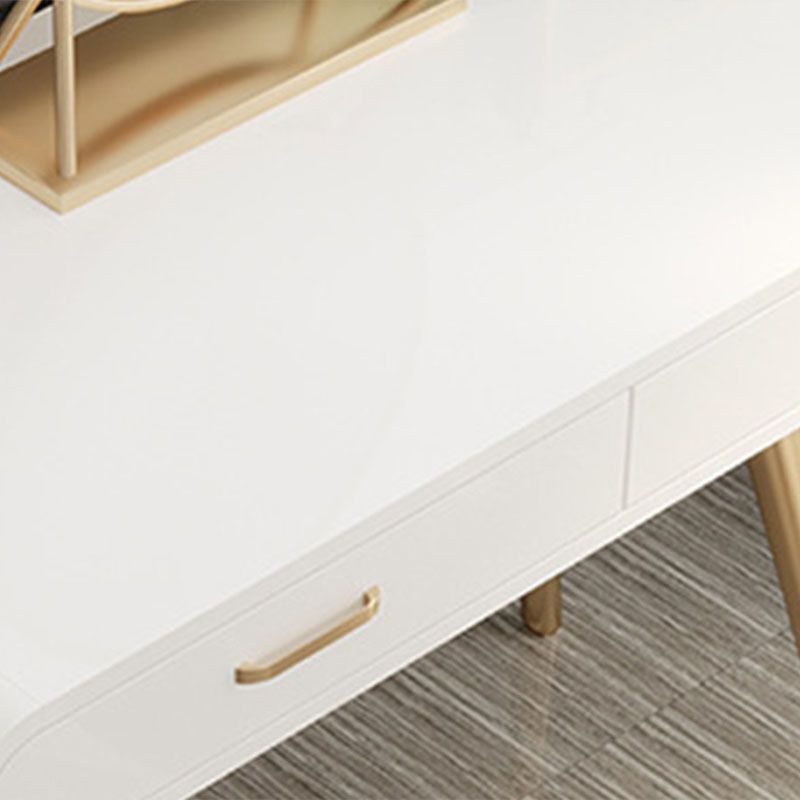 Glam Makeup Counter with 2 Drawers in White Vanity Table for Bedroom Clearhalo 'Bedroom Furniture' 'furn' 'furn_makeup_vanities' 'Furniture' 'Makeup Vanities' 'makeup_vanities' 1200x1200_8ceccadd-d1fe-4f64-8494-136e3e3a209f