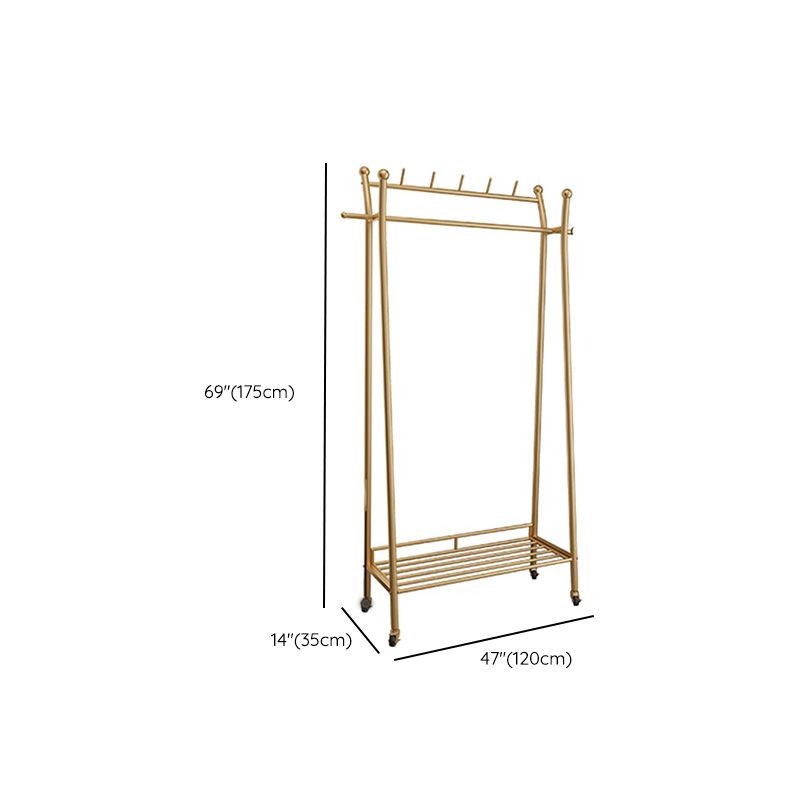 Rack de manteau de style moderne Crochets debout concept en manteau métallique Rack de manteau avec étagères