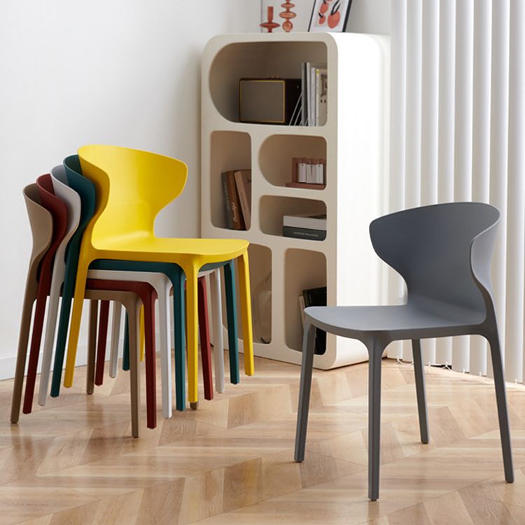 Contemporary Indoor-Outdoor Plastic Dining Chair Stacking Dining Chair Clearhalo ' kitchen&dining_furn' 'Dining Chairs' 'Dining Tables & Seating' 'dining_chair' 'furn' 'furn_dining_chair' 'Furniture' 'furniture_dining_chair' 'Kitchen & Dining Furniture' 'kitchen' 1200x1200_8cedf352-e82c-4828-8108-775c5743391d