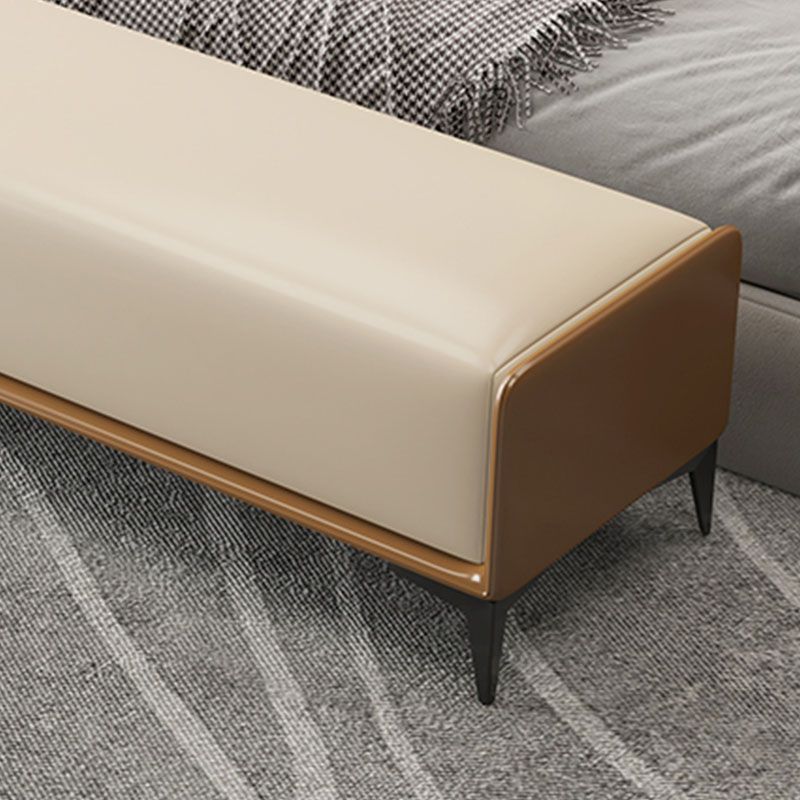 Rectangle Bedroom Bench Modern Seating Bench with Upholstered and Metal Legs Clearhalo 'Benches' 'Chairs & Seating' 'furn' 'furn_benches' 'Furniture' 'Living Room Furniture' 1200x1200_8ceee8d2-a8d7-4f3d-8963-17be8463850a