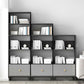 Gray Engineered Wood Bookcase Open Back with Shelves Bookshelf Vertical Clearhalo 'Bookcases' 'furn' 'furn_bookcases' 'Furniture' 'Office Furniture' 1200x1200_8cef57ad-b015-49bf-a396-db4d6c2bdbaf