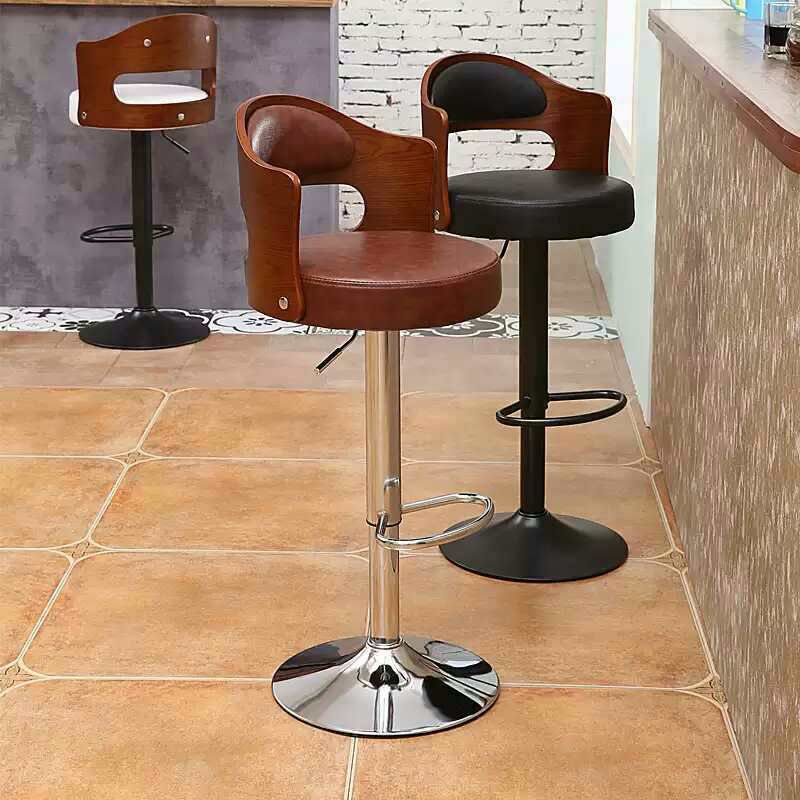 Rotating Barstool Nordic Style Steel Pedestal Bar Stool for Dining Room Clearhalo 'Bar Furniture' 'Bar Stools' 'bar_stools' 'furn' 'furn_bar_stools' 'Furniture' 'Kitchen & Dining Furniture' 1200x1200_8cef5894-aac6-4229-96bf-fe3385e344de