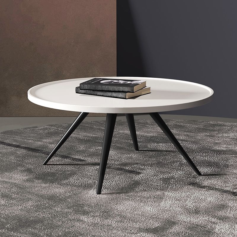 Pine Wood 4 Legs Coffee Table Modernism Round Tray Table Cocktail Table Clearhalo 'Coffee & Accent Tables' 'Coffee Tables' 'coffee_tables' 'furn' 'furn_coffee_tables' 'Furniture' 'Living Room Furniture' 1200x1200_8cf3a041-4ea6-4236-b48f-0e0940d5eb0a