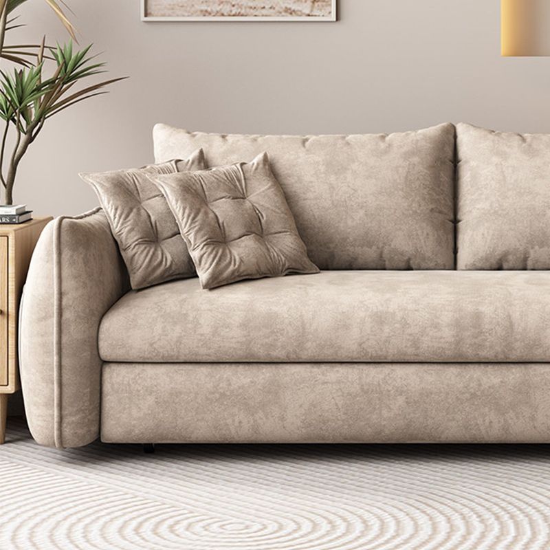 Divano in tessuto moderno letto marrone ridotto divano dormiente con archiviazione