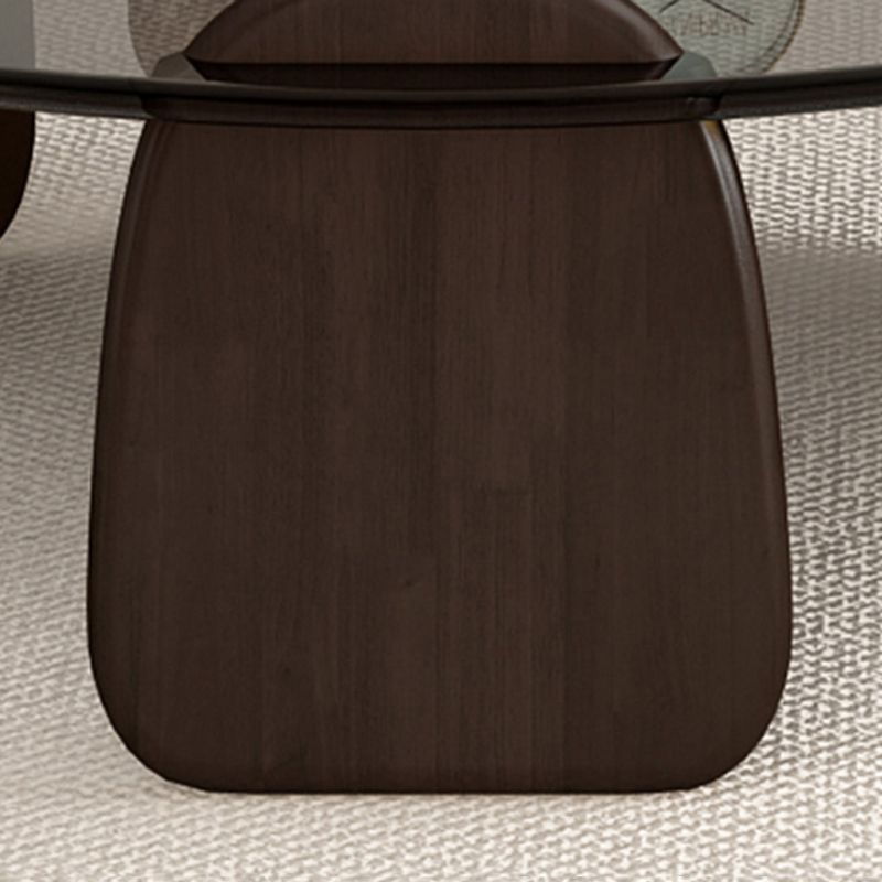 Glass Top Coffee Table Contemporary 3 Legs Coffee Cocktail Table Clearhalo 'Coffee & Accent Tables' 'Coffee Tables' 'coffee_tables' 'furn' 'furn_coffee_tables' 'Furniture' 'Living Room Furniture' 1200x1200_8cf4898c-97ec-4f3c-b1e7-c9cab23b964c