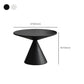 Table d'angle contemporaine metal rond piédestal latérale