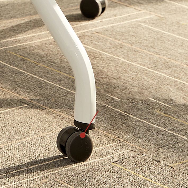 Sedia da ufficio ad armi fissa nessuna sedia da scrivania moderna ergonomica con ruote