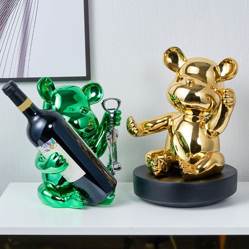 Glam Wine Bottle Rack Tabletop Resin Bottle Holder voor woonkamer