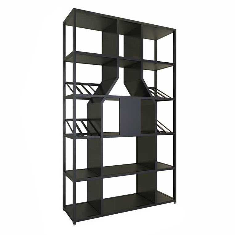 Metal Floor Wine Bottle Rack Glam Wine Bottle Holder with Shelf Clearhalo 'furn' 'furn_wine_racks' 'Furniture' 'Kitchen & Dining Furniture' 'Wine Racks' 'wine_racks' 1200x1200_8cf96904-d9c7-4889-bd48-8a783e246f5c