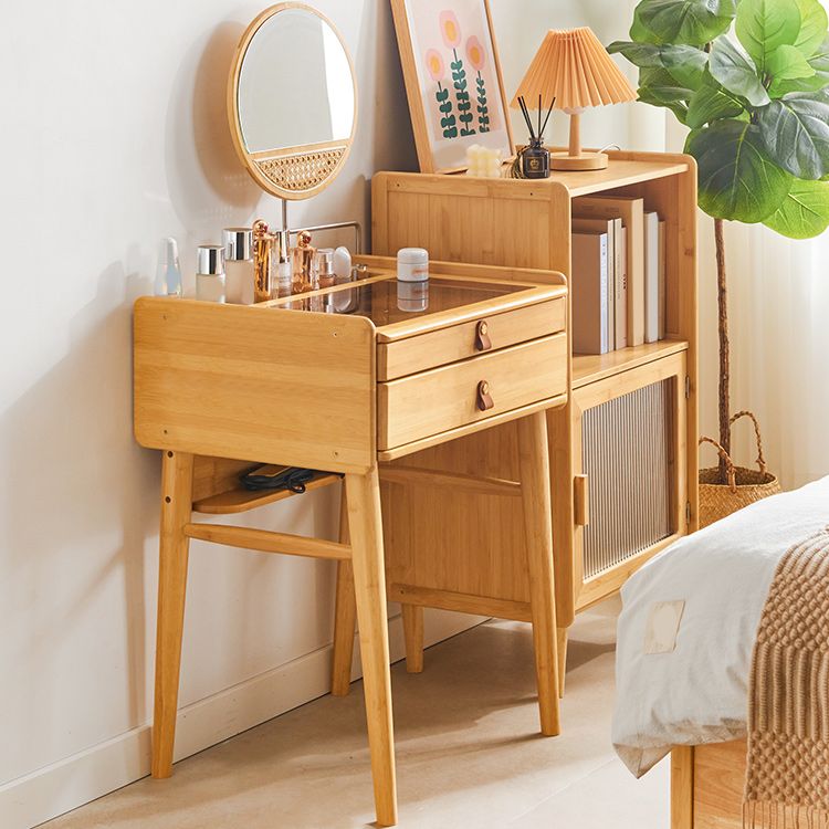 Modern Mirrored Makeup Vanity Glass Drawers Make-up Vanity with Storage Clearhalo 'Bedroom Furniture' 'furn' 'furn_makeup_vanities' 'Furniture' 'Makeup Vanities' 'makeup_vanities' 1200x1200_8cf9a091-418e-4266-b135-2c97a7be9d81