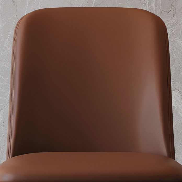 Modern Backrest Armless Leather Chair with Plastic Legs for Dining Room Clearhalo 'Dining Chairs' 'Dining Tables & Seating' 'dining_chair' 'furn' 'furn_dining_chair' 'Furniture' 'Kitchen & Dining Furniture' 1200x1200_8cfa6b57-b453-43f6-838d-426e99a8469d